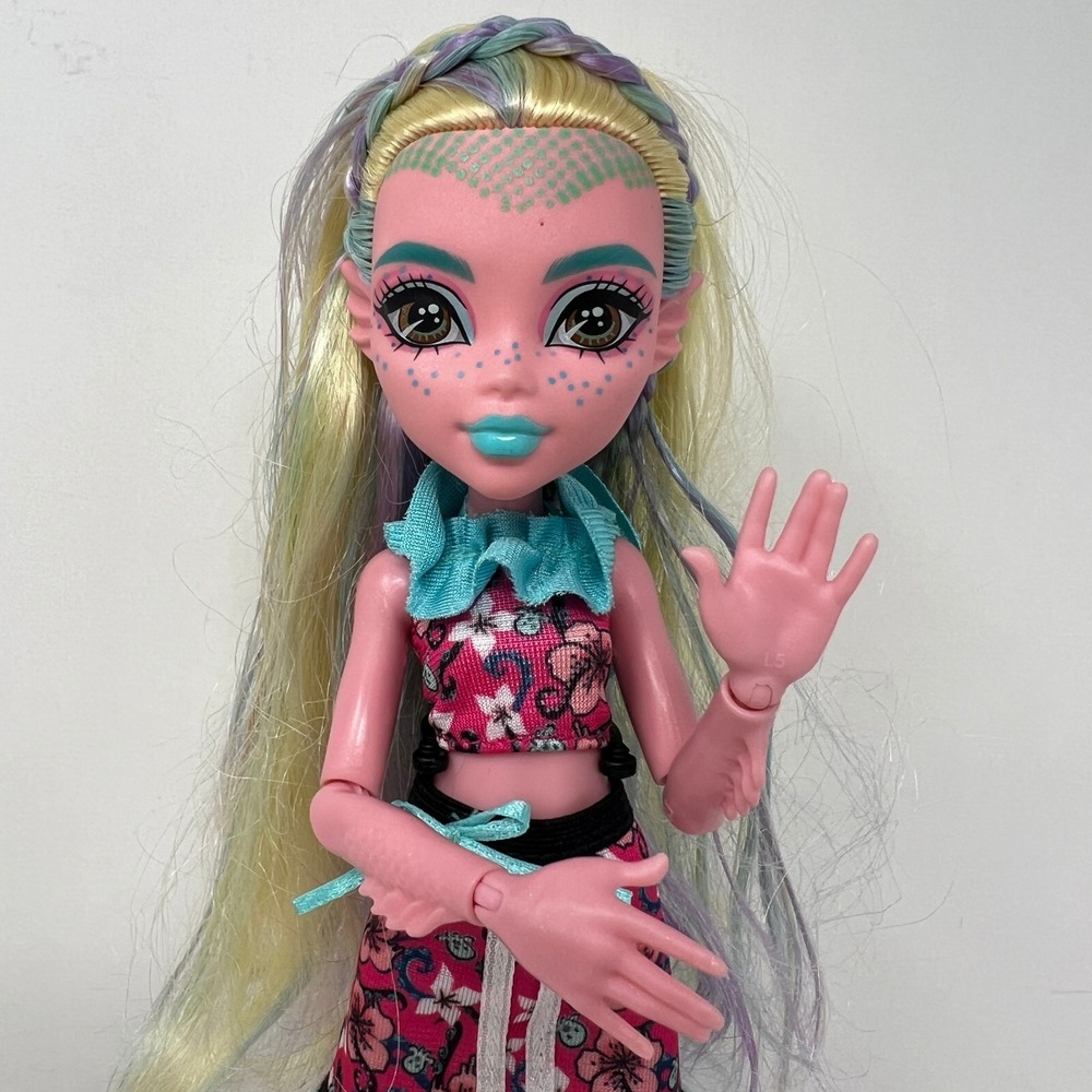 Monster High Lagoona Blue Doll G3 Pink Teal Blonde Hair Articulated Ghoul‎